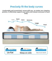 Matelas hybride à ressorts ensachés et mousse à mémoire de forme, design contemporain, fermeté moyenne, 25 cm, emballage sous vide, mobilier de maison, vente en gros usine