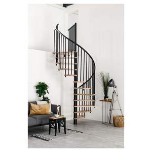 <span class=keywords><strong>Escalier</strong></span> en colimaçon en bois de chêne massif pour les designs de <span class=keywords><strong>bibliothèque</strong></span> traditionnels, les intérieurs de cabanes confortables et les ambiances rustiques pour les lofts modernes - Product Image 3