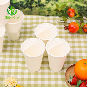 Sumkoka <strong>OK</strong> COMPOST HOME Customized 8 12 16oz Compostable Sugarcane Bagasse Pulp <strong>Cups</strong> Disposable Bagasse Paper Coffee <strong>Cups</strong> - Product Image 3