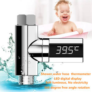 Salle de bain Chrome LED Douche Numérique Affichage De Température De L'eau Vanne Thermomètre - Product Image 4