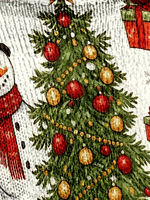Suéter de Cuello Alto con Diseño de Muñeco de Nieve Navideño para Mujer, Tejido por Computadora, con Transferencia Térmica, Personalizado para Uso Diario Informal y Festivo