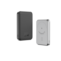 Batterie externe portable 10000mAh PD à charge rapide, magnétique, sans fil, 20W, avec support, écran LED, technologie GaN et câble