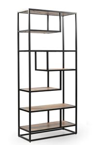 Nouvelle étagère à livres en fer/WD, étagère ouverte noire, en tuyau métallique naturel ou en bois de manguier Aara, collection de meubles à prix de gros - Product Image 2