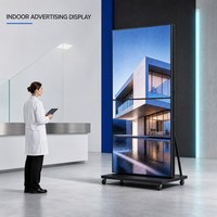 Afficheur LED d'intérieur pliable P2.5 couleur 4K HDR10 avec contrôle intelligent par application cloud, angle de vision de 170° et mise à jour de contenu sans fil