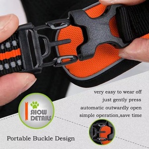 Harnais pour chien souple et réfléchissant, anti-traction, avec poignée et deux attaches pour la laisse, certifié BSCI, marque privée - Product Image 5