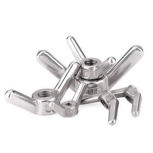 DIN 80701 304 316 Acero inoxidable M3 M4 M6 M8 M10 M12 Cuerno de oveja Apriete Tuerca larga Tuerca de mariposa - Product Image 3