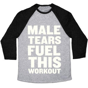 Male Tears Fuel This Workout Maglietta da baseball unisex in tessuto tri-blend - Product Image 3