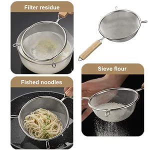 <span class=keywords><strong>Passoire</strong></span> alimentaire à mailles fines pliable écologique en acier inoxydable <span class=keywords><strong>Passoire</strong></span> à <span class=keywords><strong>spaghetti</strong></span> économique lavable au lave-vaisselle pour le riz en cuisine - Product Image 5