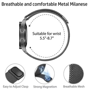 Correa de Repuesto Magnética de Acero Inoxidable para Hombre y Mujer, Correa de <span class=keywords><strong>Malla</strong></span> Milanesa para <span class=keywords><strong>Xiaomi</strong></span> Watch <span class=keywords><strong>5</strong></span>, Pulsera de Metal - Product Image 4