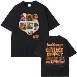 Camiseta Gráfica con Diseño del Álbum <span class=keywords><strong>Donda</strong></span> y Retrato de Kanye West para Hombre, 100% Algodón Peinado, Cuello Redondo, Manga Corta, para Fanáticos de la Música Hip Hop - Product Image 5