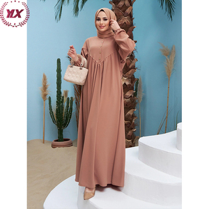 Elegant High Quality Crepe <strong>Abaya</strong> Dress for Muslim Women Front Button Dubai Islamic Clothing <strong>Modanisa</strong> Islamic Clothing Collection - Product Image 2
