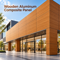 Panneau composite bois-aluminium grain de pin 4 mm sur mesure, revêtement PVDF, pour revêtement de façade aspect bois