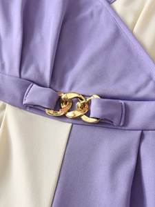 Ensemble décontracté pour filles d'automne, en polyester, avec un manteau blanc à manches longues et un pantalon assorti avec un <span class=keywords><strong>gilet</strong></span> coloré à blocs de couleurs pour adolescentes - Product Image 5