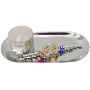 Narguilé Shisha conseils 50MM en alliage de Zinc herbe broyeur métal acier inoxydable plateau roulant fumer Accessroeis boîte ensemble fumer ensemble - Product Image 2