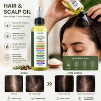 Minyak Rambut dan Kulit Kepala Anti Patah, Pelindung Panas, dengan Air Beras, Rosemary, Castor, Batana, Biji Labu, Peppermint, Minyak Chebe, dan Biotin