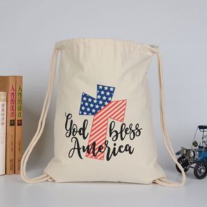 Bolsa con Cordón de Lona de Algodón Premium, Mochila Ecológica Resistente, Bolsa con Cordón Informal de Gran Capacidad para la Escuela, Deportes y Viajes - Product Image 2