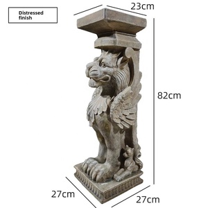 Đồ trang trí sân vườn đặt làm riêng chất lượng cao hình sư tử bằng nhựa tổng hợp gia cường sợi thủy tinh và khuôn silicon - Product Image 1