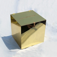 Clear s Spenden box mit Schloss Clear Acryl Laser gravierte Hochzeits karte Aufbewahrung sbox Suggestion Box