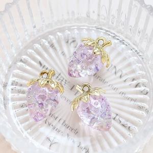 人工樹脂ストロベリーフルーツチャームバルクキーチェーンイヤリングブレスレットネックレスチャームペンダントアクセサリージュエリー作り - Product Image 2
