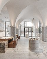 Vitrine à bijoux en marbre de luxe sur mesure BRUTALIST, éclairage LED, écologique, robuste, imperméable, recyclable, 20 ans d'expérience