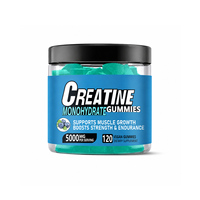 Gummies de créatine monohydrate à la myrtille, marque privée OEM, pour la récupération musculaire et le soutien des os/articulations, sans sucre, nutrition sportive pour adultes