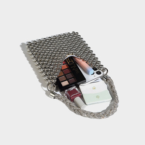 Women's European American Fashion Beaded Mobile Phone <b>Bag</b> New Style Mini <b>Small</b> Chain Diagonal Open Closure Tanjing - Product Image 4