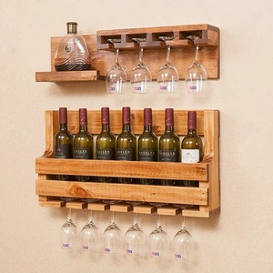 Usine Vente Pin <span class=keywords><strong>Bois</strong></span> Couleur Mur Étagère À Vin <span class=keywords><strong>Bouteille</strong></span> <span class=keywords><strong>Porte</strong></span>-Verre <span class=keywords><strong>En</strong></span> <span class=keywords><strong>Bois</strong></span> - Product Image 4