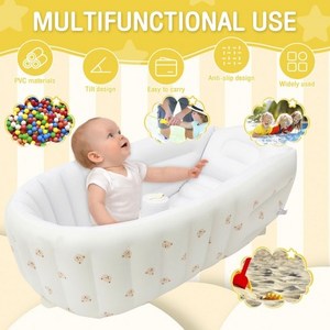 Piscina Inflable Portátil Plegable <span class=keywords><strong>para</strong></span> Bebés, <span class=keywords><strong>Bañera</strong></span> Relajante <span class=keywords><strong>para</strong></span> Niños Pequeños con Asiento, Entrenamiento de Natación <span class=keywords><strong>para</strong></span> Niños - Product Image 3
