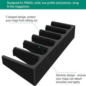 3 Slot Durable ABS Wall Mounted Hunting Storage & Display Rack for <b>Magazines</b> Male Use 22.2x7.8x3.6cm - Product Image 4
