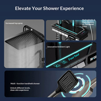 Sistema de Ducha Digital con Pantalla, 4 Funciones, Lluvia y Ducha de Mano, Acabado Gunmetal, Venta al por Mayor de Fábrica, OEM ODM