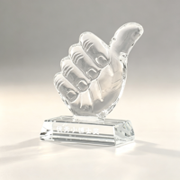Trophée en verre gravé sablé et imprimé UV avec design couleur pour la reconnaissance des réalisations d'entreprise