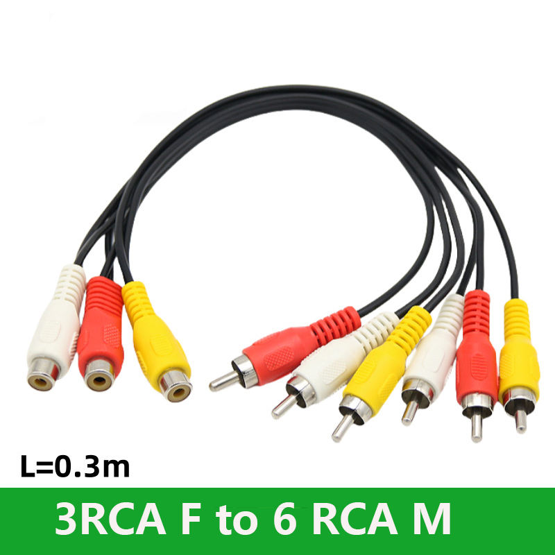 Noir 3RCA F À 6RCA M