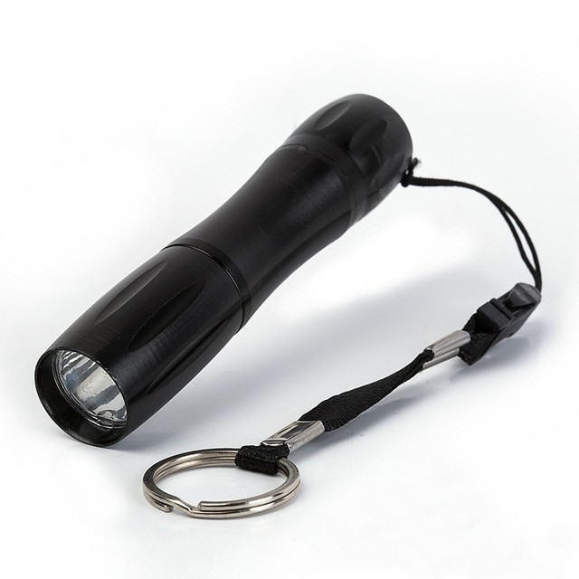 Outdoor Emergency Small Color 1*AA Battery Aluminum Alloy Flashlight with Keychain Torch