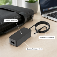 Chargeur rapide GaN 65W ABP PD3.1 avec câble USB-C rétractable, adaptateur mural ultra-fin ignifuge pour MacBook/S24, ordinateur portable et téléphone