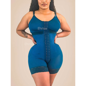 <span class=keywords><strong>Fajas</strong></span> Curvas de Plástico <span class=keywords><strong>con</strong></span> Efecto Espina de Pescado, Doble Compresión, Tirantes Finos <span class=keywords><strong>con</strong></span> Sujetador - Colores Clásicos - Product Image 5