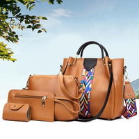 IStapromo Regalos, Bolsos de Mano de PU de Alta Calidad, Juego de 4 Piezas, Bolso de Moda para Mujer, Juego de Bolsos de Gran Capacidad, Bolso Bandolera