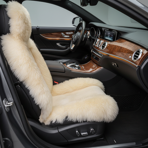 Housse de siège avant de voiture en fourrure de mouton Okayda, personnalisée, <span class=keywords><strong>Polo</strong></span>, hiver, universelle, ensemble complet - Product Image 1