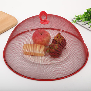 Round Breathable Food Cover Mesh Dome Fly Insect Protector For Kitchen Fruit Tabletop Use Washable Iron Material - Product Image 1