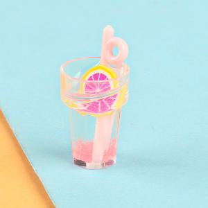 Venta al por mayor Mini Limonada Deco Simulación Luminoso Acrílico Cuentas Tridimensional Comida Decoración Mini Bebida Botella DIY Encanto - Product Image 4