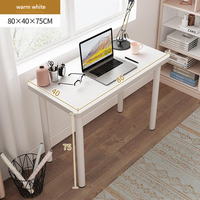 Petit bureau d'ordinateur de jeu blanc moderne en bois massif pour la maison, le bureau ou la chambre à coucher, fourniture d'usine en gros