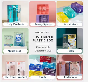 <span class=keywords><strong>Aquarelle</strong></span> Stylo Cube Cadeau Acétate Boîte Transparent Vinyle PVC Transparent PET Emballage Plastique Recyclable pour l'Épicerie Supermarché - Product Image 6