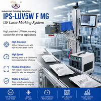 Machine de marquage laser UV IPS-LUV5W F MG, imprimante de codes de date laser, machine de marquage plastique avec faisceau de 355 nm pour les lignes d'emballage