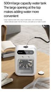 Portable Cooling Air Conditioner USB Air <b>Cooler</b> Large Capacity Mist Fan for Bedroom Office Desktop Cooling - Product Image 3