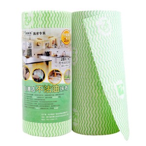 Kaka Ma Kitchen <b>Cleaning</b> Cloth <b>Green</b> Stripe 140g Thickened Non-stick Disposable Dishcloth Rectangle - Product Image 3
