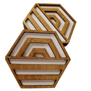 Tapis et tampons en bois naturel Accessoires de vaisselle et d'ustensiles de cuisine en noyer Sous-verres en bois faits à la main pour hôtels et restaurants - Product Image 6