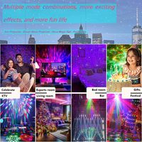 Lumières de fête 3 en 1 boule disco magique bicolore lumière projecteur LED rouge vert lumières de scène laser pour DJ Disco fête mariage
