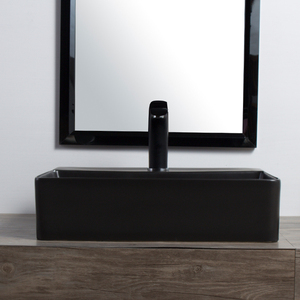 Lavamanos modernos de lujo negro mate para <span class=keywords><strong>encimera</strong></span> de baño - Product Image 3