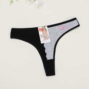 UOKIN <span class=keywords><strong>Tanga</strong></span> Sexy de Cintura Baja para Mujer, con Parches, de Algodón Acanalado, Alta Elasticidad, <span class=keywords><strong>Tanga</strong></span> Sexy con Tirantes <span class=keywords><strong>en</strong></span> <span class=keywords><strong>T</strong></span> - Product Image 2