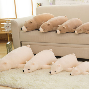 Unisex Super morbido in cotone PP con imbottitura di <span class=keywords><strong>orso</strong></span> polare cuscino lungo di peluche simpatico <span class=keywords><strong>orso</strong></span> dei cartoni animati - Product Image 4