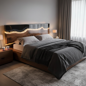 SACK Cabecero de Cama de Madera con Resina Epoxi Curada al Calor Hecho a Mano |   Decoración Artística Moderna y Lujosa para el Hogar con Temática de Comida - Product Image 3